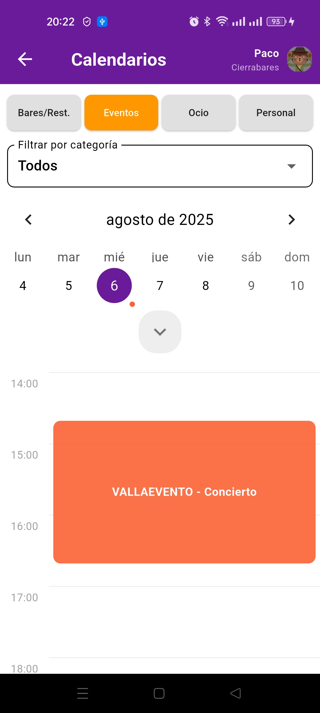 Eventos VALLABAR