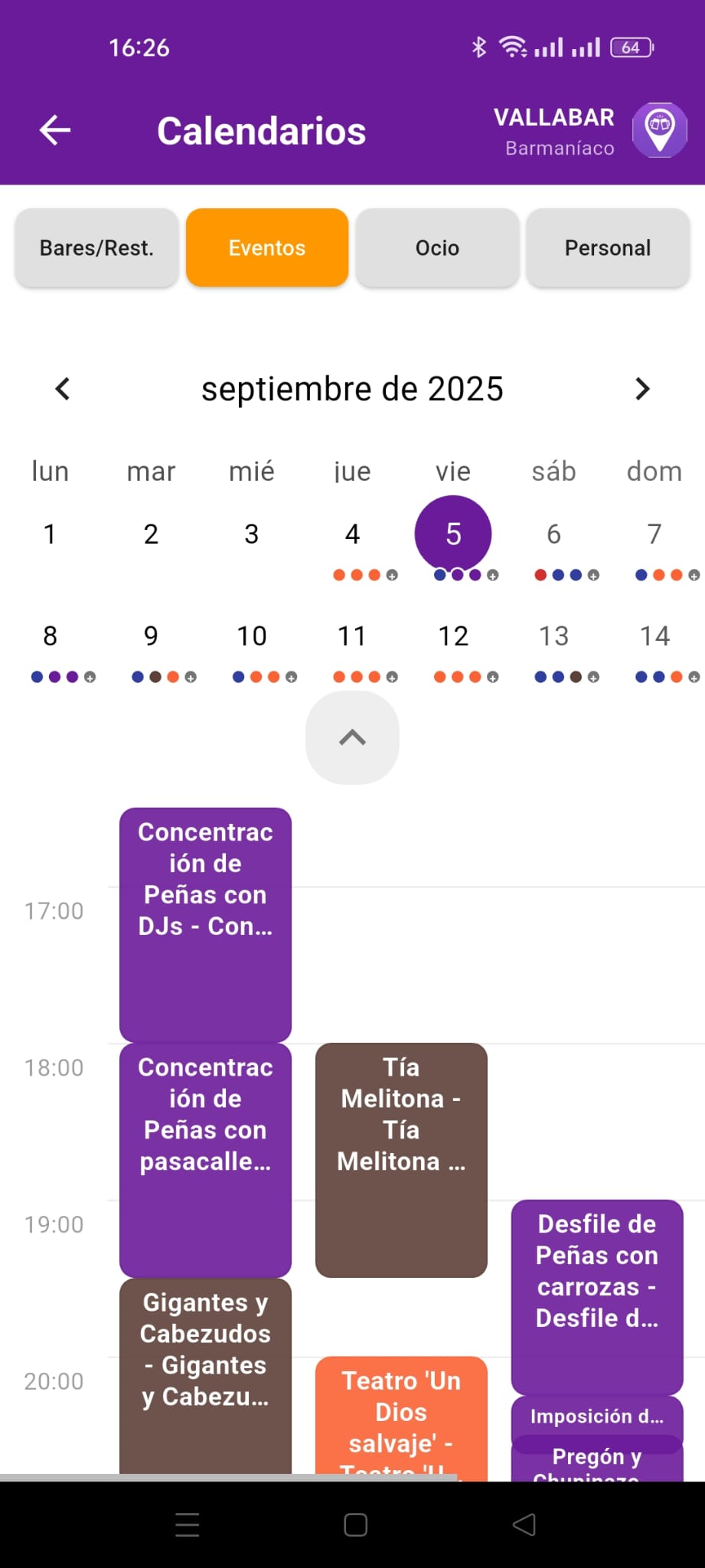 Calendarios VALLABAR